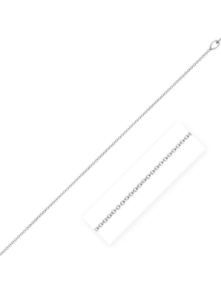 Double Extendable Cable Chain in 14k White Gold (1.0mm) - Ellie Belle