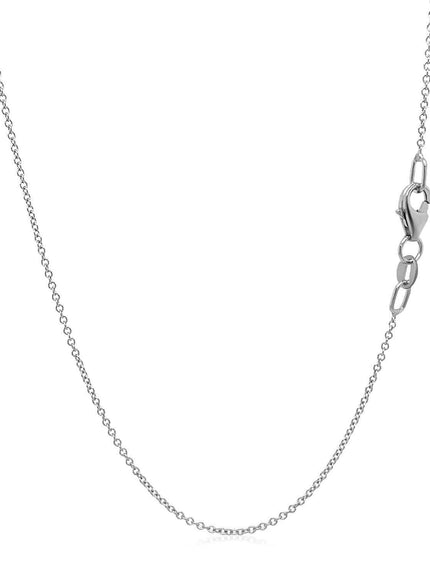 Double Extendable Cable Chain in 14k White Gold (1.0mm) - Ellie Belle