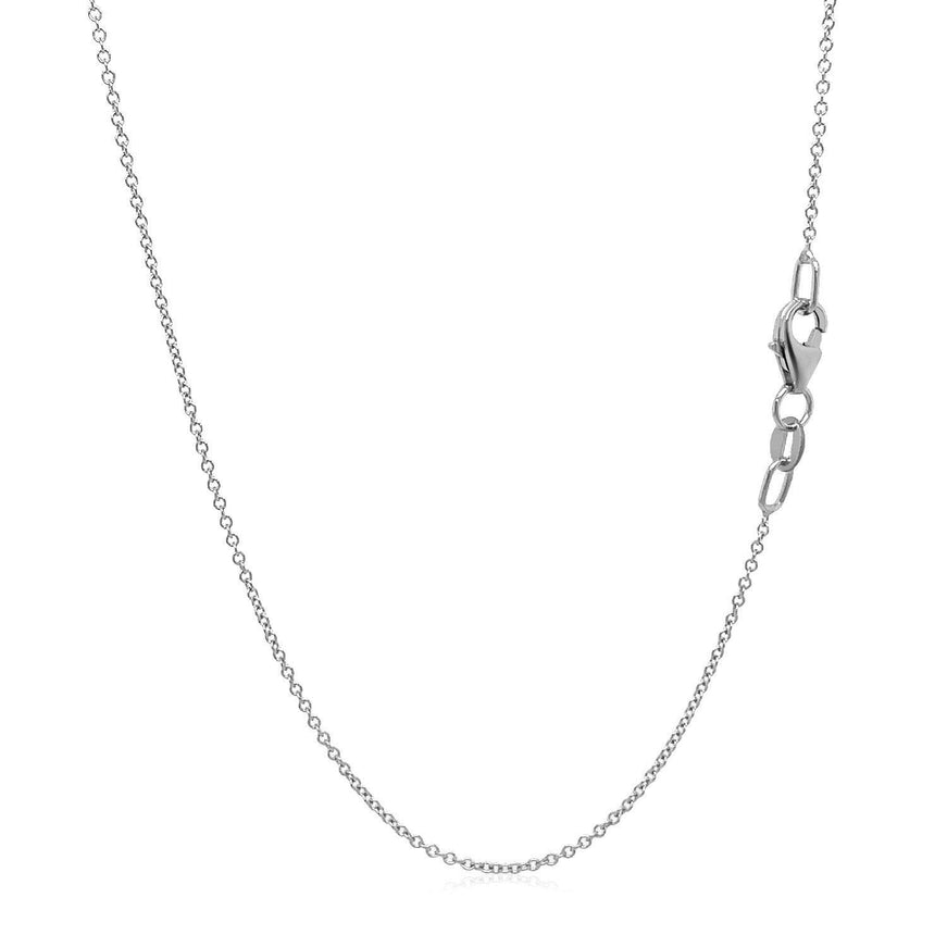 Double Extendable Cable Chain in 14k White Gold (1.0mm) - Ellie Belle