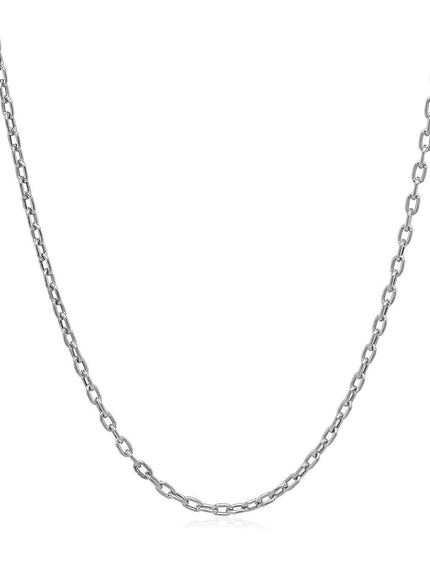 Double Extendable Cable Chain in 14k White Gold (1.9mm) - Ellie Belle