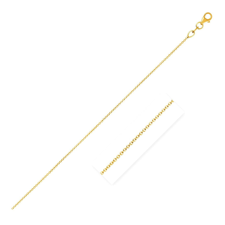 Double Extendable Cable Chain in 14k Yellow Gold (1.0mm) - Ellie Belle