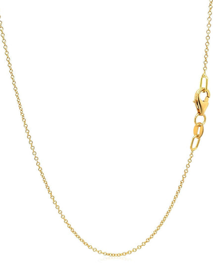 Double Extendable Cable Chain in 14k Yellow Gold (1.0mm) - Ellie Belle