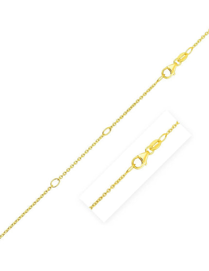 Double Extendable Cable Chain in 14k Yellow Gold (1.2mm) - Ellie Belle