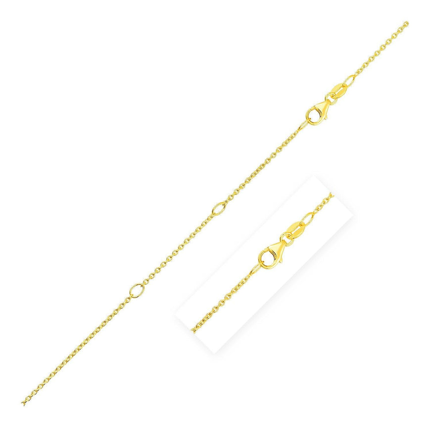 Double Extendable Cable Chain in 14k Yellow Gold (1.2mm) - Ellie Belle