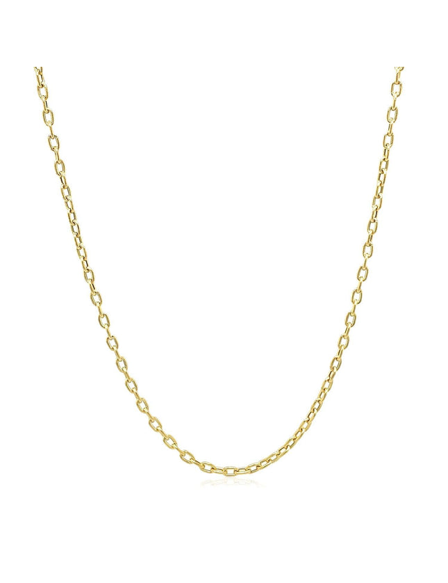 Double Extendable Cable Chain in 14k Yellow Gold (1.9mm) - Ellie Belle