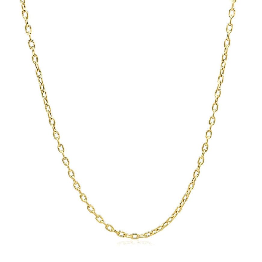 Double Extendable Cable Chain in 14k Yellow Gold (1.9mm) - Ellie Belle