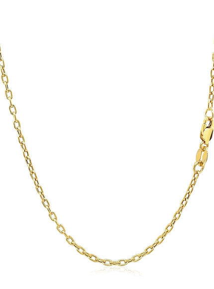 Double Extendable Cable Chain in 14k Yellow Gold (1.9mm) - Ellie Belle