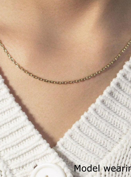 Double Extendable Cable Chain in 14k Yellow Gold (1.9mm) - Ellie Belle