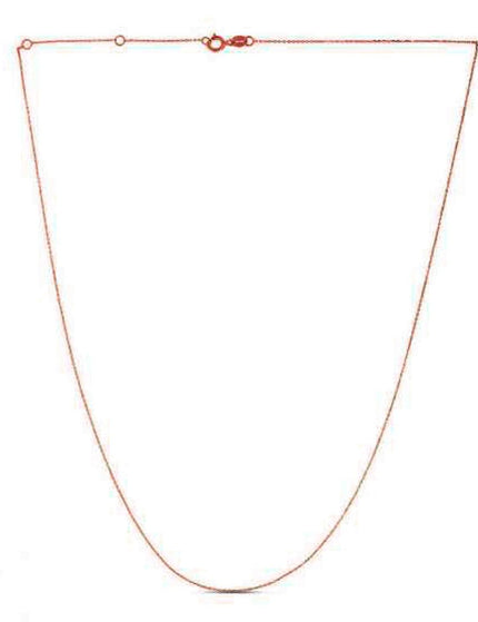 Double Extendable Diamond Cut Cable Chain in 14k Rose Gold (0.80mm) - Ellie Belle
