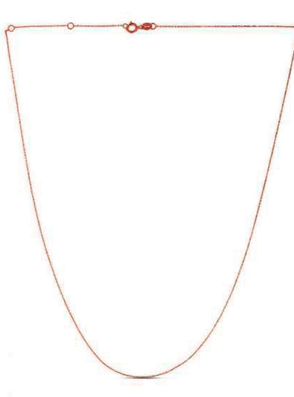 Double Extendable Diamond Cut Cable Chain in 14k Rose Gold (0.80mm) - Ellie Belle