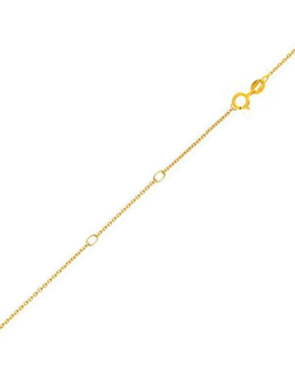 Double Extendable Diamond Cut Cable Chain in 14k Yellow Gold (0.68mm) - Ellie Belle