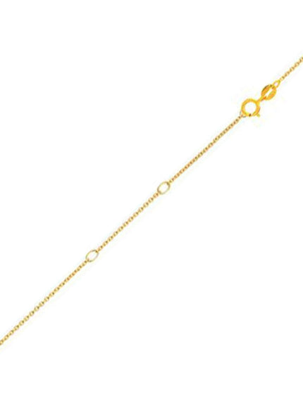 Double Extendable Diamond Cut Cable Chain in 14k Yellow Gold (0.68mm) - Ellie Belle