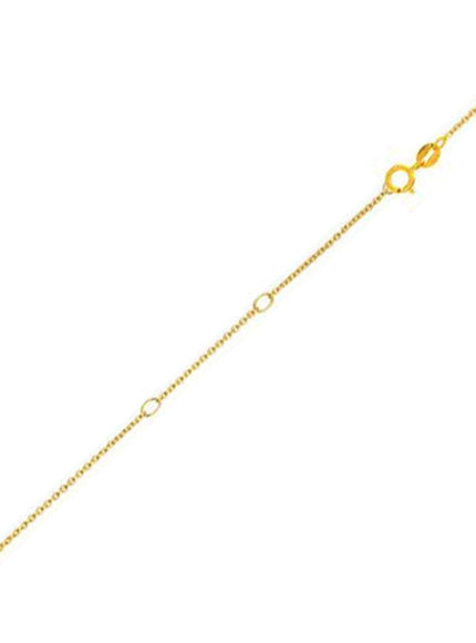 Double Extendable Diamond Cut Cable Chain in 14k Yellow Gold (0.80mm) - Ellie Belle