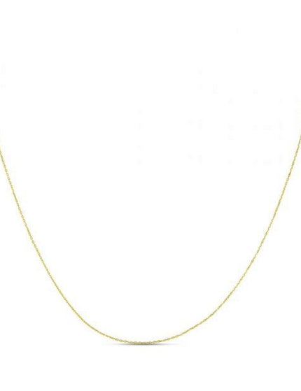 Double Extendable Diamond Cut Cable Chain in 14k Yellow Gold (0.80mm) - Ellie Belle