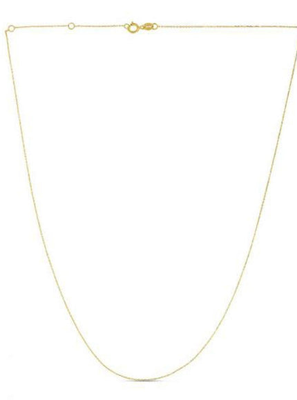 Double Extendable Diamond Cut Cable Chain in 14k Yellow Gold (0.80mm) - Ellie Belle