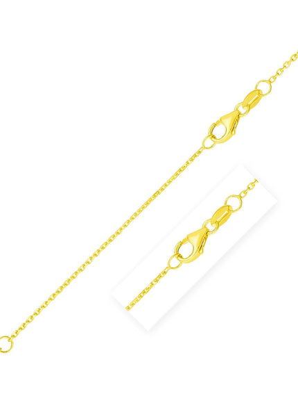 Double Extendable Diamond Cut Cable Chain in 14k Yellow Gold (0.8mm) - Ellie Belle