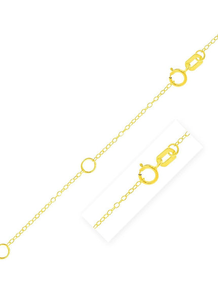 Double Extendable Piatto Chain in 10k Yellow Gold (1.30 mm) - Ellie Belle