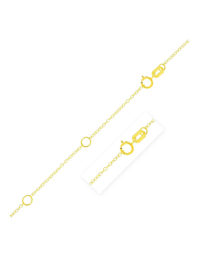 Double Extendable Piatto Chain in 10k Yellow Gold (1.30 mm) - Ellie Belle