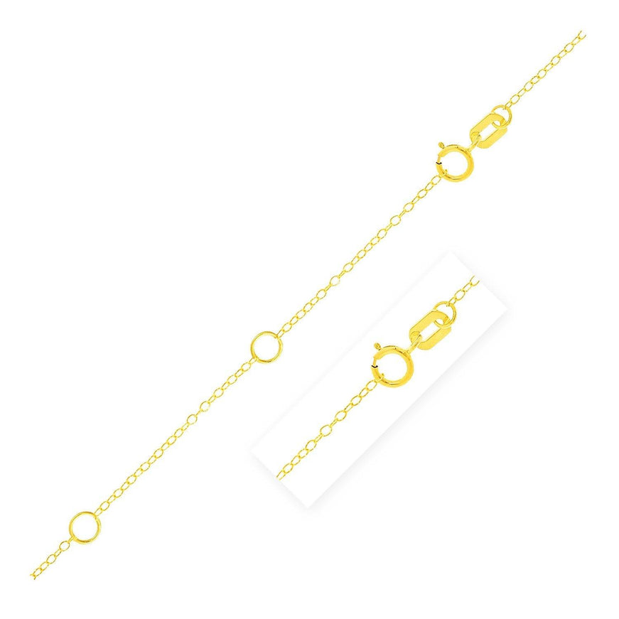 Double Extendable Piatto Chain in 10k Yellow Gold (1.30 mm) - Ellie Belle