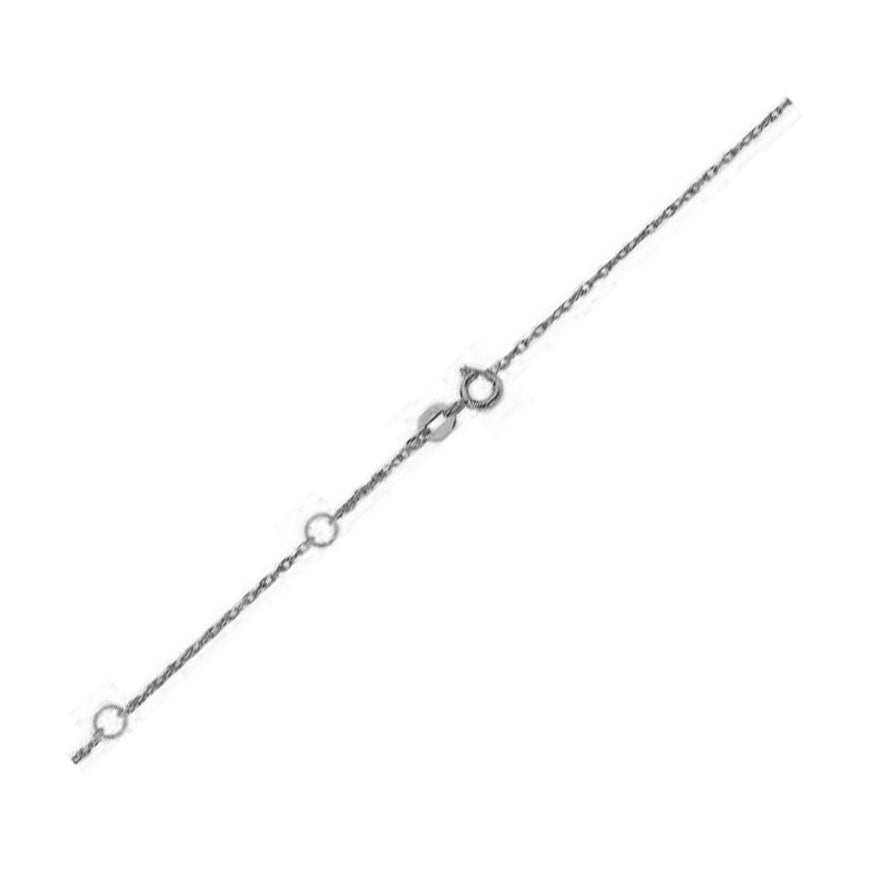 Double Extendable Rope Chain in 14k White Gold (1.3mm) - Ellie Belle