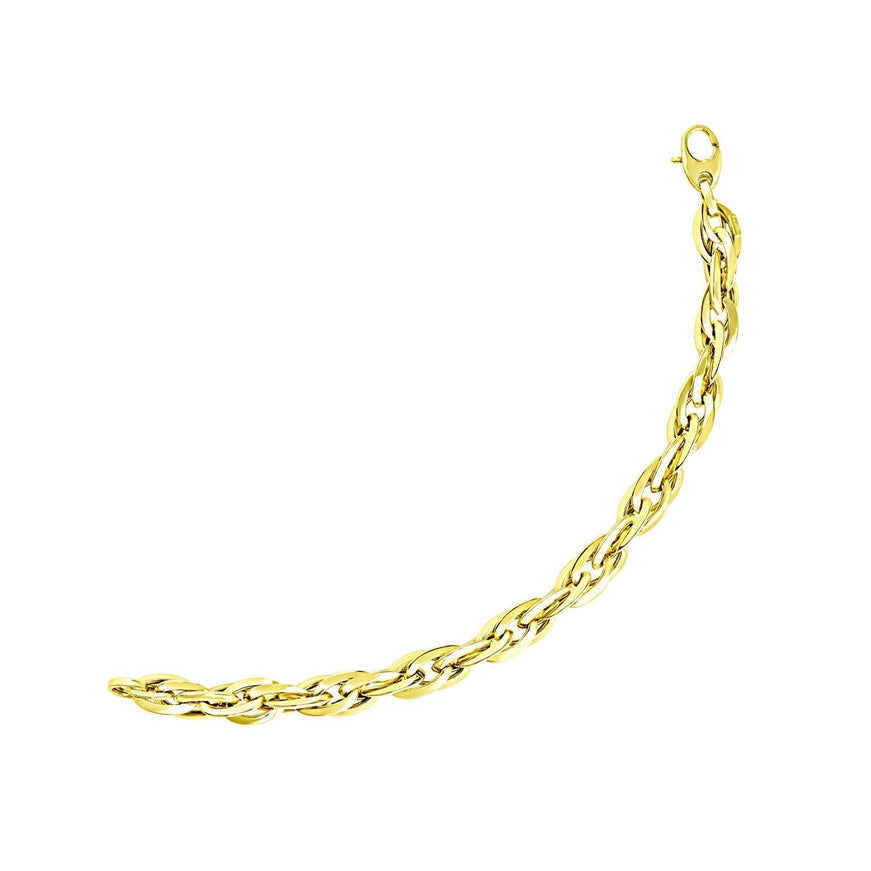 Double Oval Link Chain Bracelet in 14k Yellow Gold - Ellie Belle