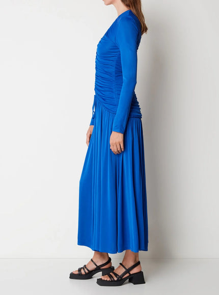 Farm Rio V-Neck Rushed Midi Dress