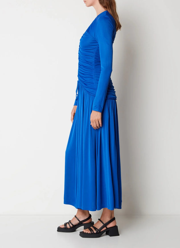 Farm Rio V-Neck Rushed Midi Dress