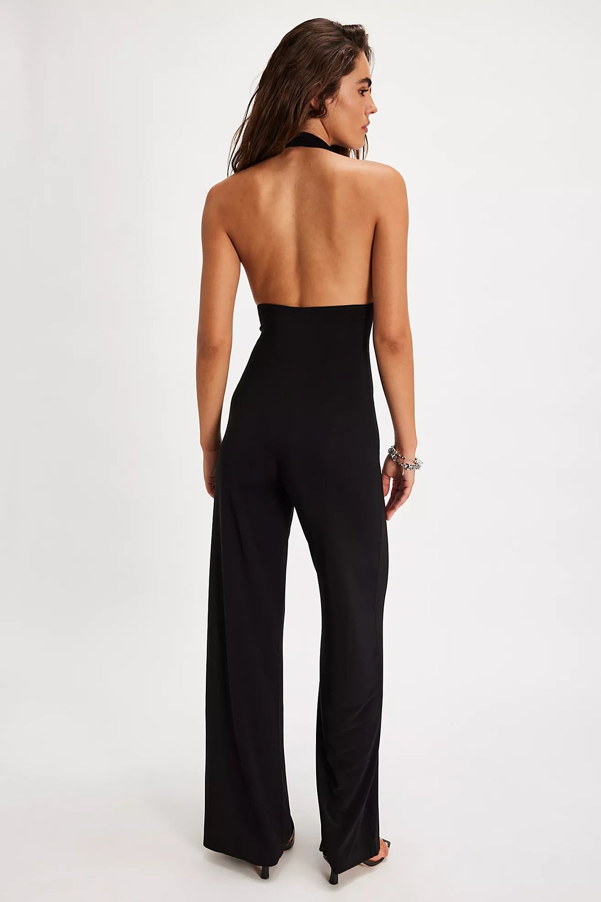 Norma Kamali Cross Halter Straight Leg Jumpsuit – Ellie Belle