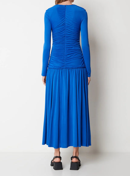 Farm Rio V-Neck Rushed Midi Dress