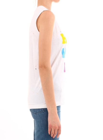 Dsquared2 Hawaii White Cotton Top - Ellie Belle