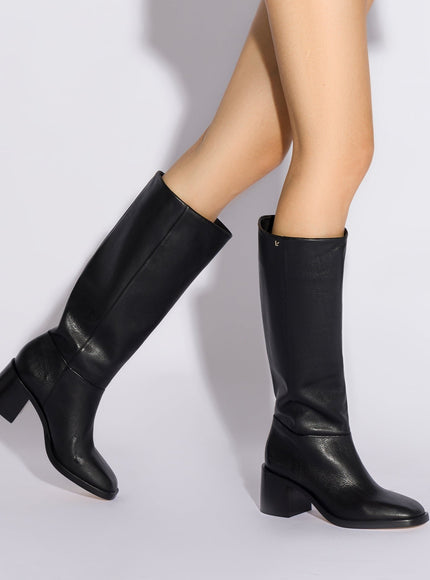 Larroude Ricky Boot In Black Leather