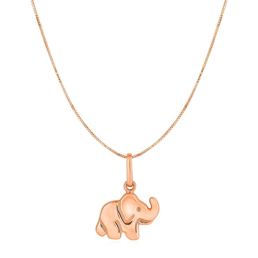 Elephant Pendant in 10k Rose Gold - Ellie Belle