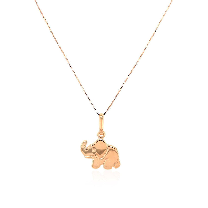 Elephant Pendant in 10k Rose Gold - Ellie Belle