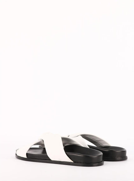 Elleme White Leather Sandals - Ellie Belle