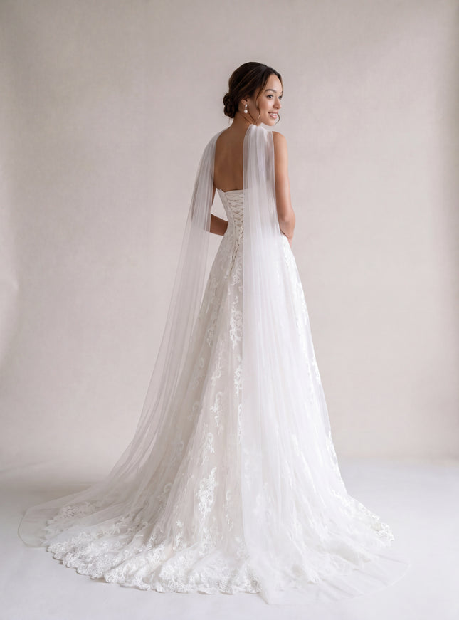 Ellie Belle Elizabeth Beaded Lace A-Line Wedding Gown