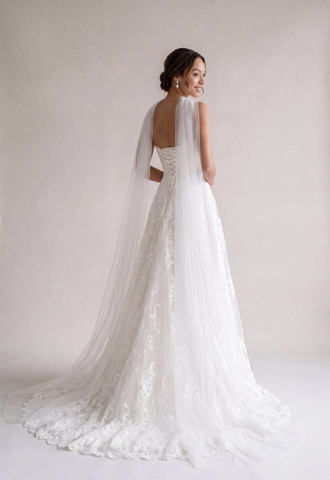 Ellie Belle Elizabeth Beaded Lace A-Line Wedding Gown