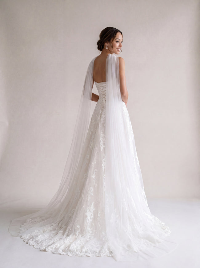 Ellie Belle Elizabeth Beaded Lace A-Line Wedding Gown