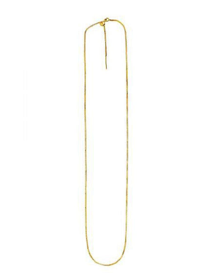 Endless Adjustable Box Chain in 14k Yellow Gold (0.95mm) - Ellie Belle
