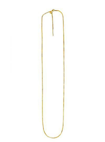 Endless Adjustable Box Chain in 14k Yellow Gold (0.95mm) - Ellie Belle