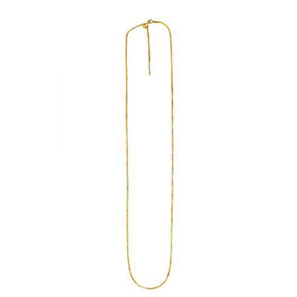 Endless Adjustable Box Chain in 14k Yellow Gold (0.95mm) - Ellie Belle