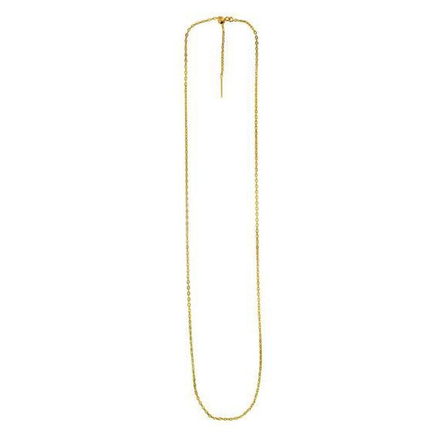 Endless Adjustable Cable Chain in 14k Yellow Gold (1.7mm) - Ellie Belle