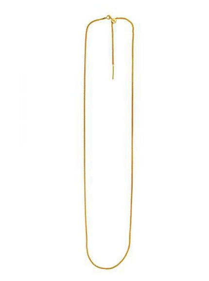 Endless Adjustable Wheat Chain in 14k Yellow Gold (1.1mm) - Ellie Belle