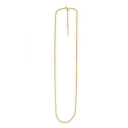 Endless Adjustable Wheat Chain in 14k Yellow Gold (1.1mm) - Ellie Belle