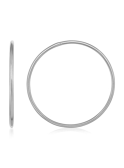 Endless Hoop Style Earrings in 14k White Gold - Ellie Belle