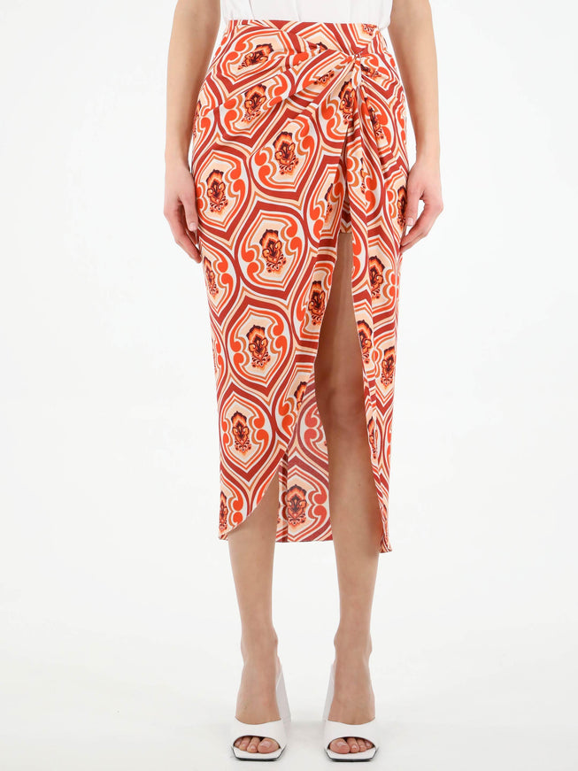 Etro Sarong Skirt With Graphic Print - Ellie Belle