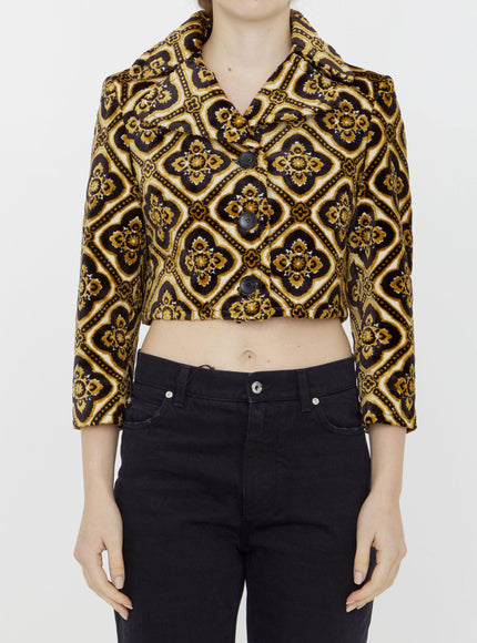 Etro Velvet Cropped Jacket - Ellie Belle