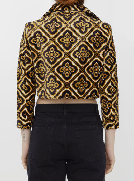 Etro Velvet Cropped Jacket - Ellie Belle