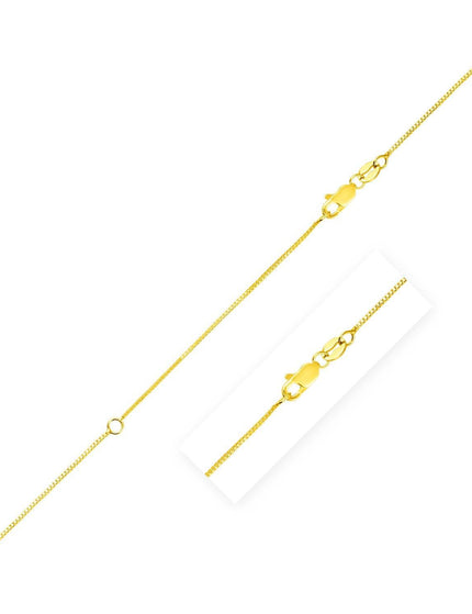 Extendable Box Chain in 14k Yellow Gold (0.7mm) - Ellie Belle