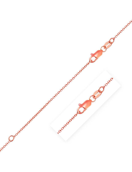 Extendable Cable Chain in 14k Rose Gold (1.0mm) - Ellie Belle