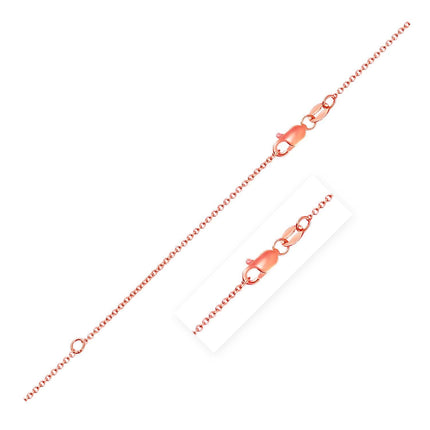 Extendable Cable Chain in 14k Rose Gold (1.0mm) - Ellie Belle